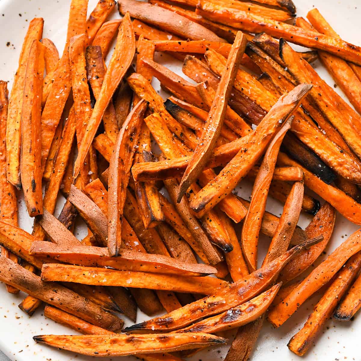 Baked Sweet Potato Fries on a plate