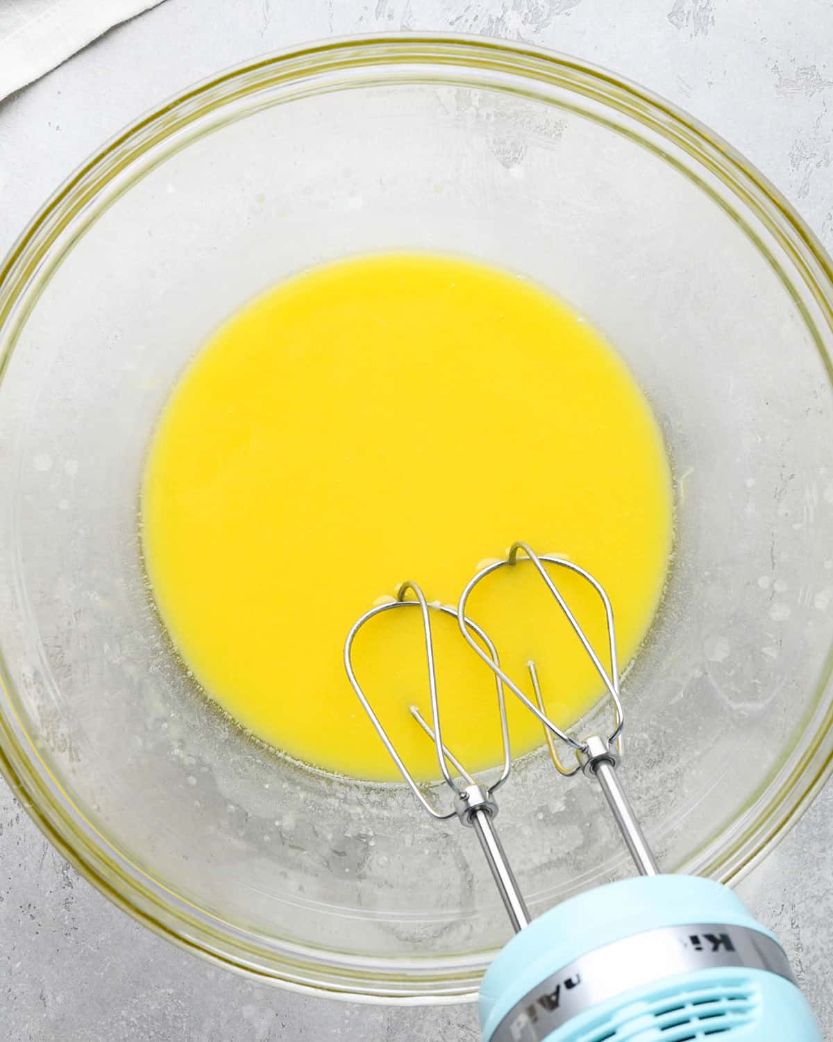 How to Make Waffles - egg yolks in a bowl after beating